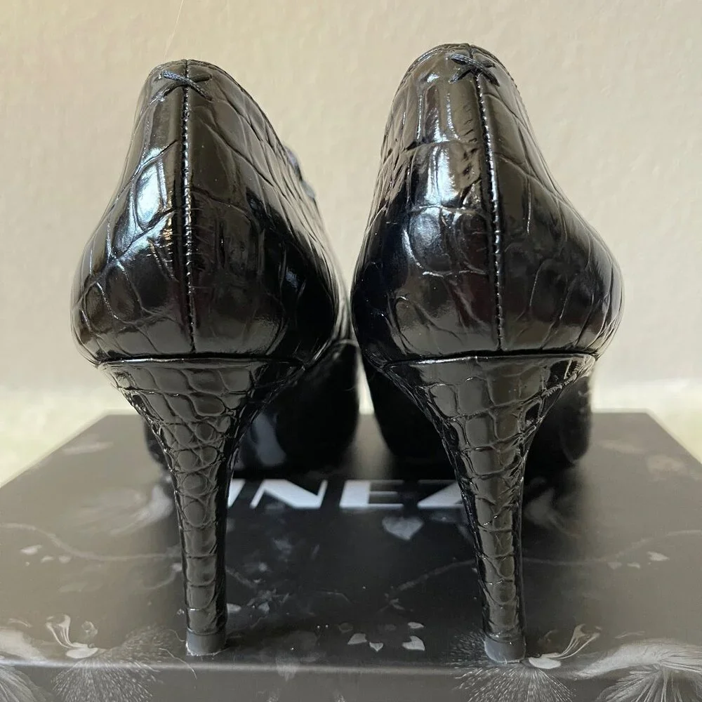 Inez Marisol 70 in Black Croco Emboss size 10.5 standard - Picture 4 of 12